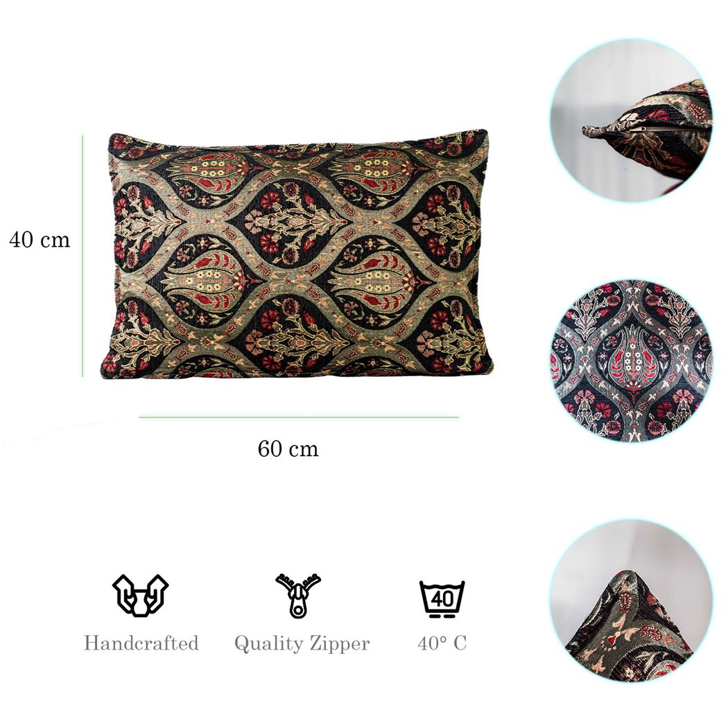 Kissenbezüge mit Paisley Muster – Schwarz | Aga&