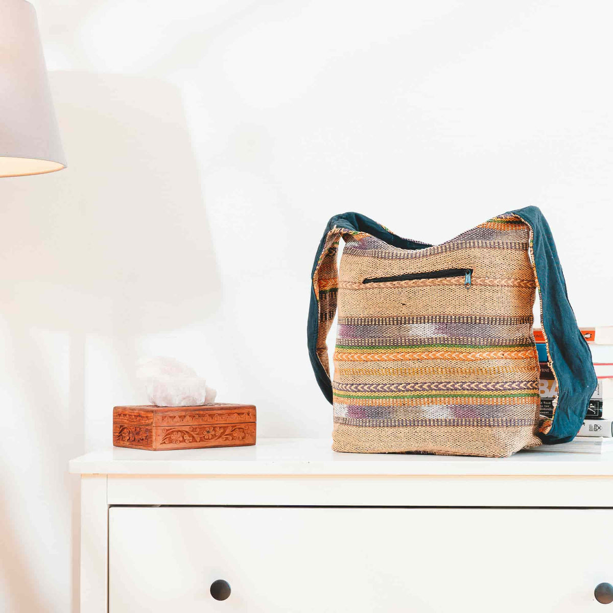 Aga’s Own Boho Umhängetasche - Festival Crossbody Handtasche für Damen, Ethnisch Baumwollschultertasche | Perfekt für Strandausflüge