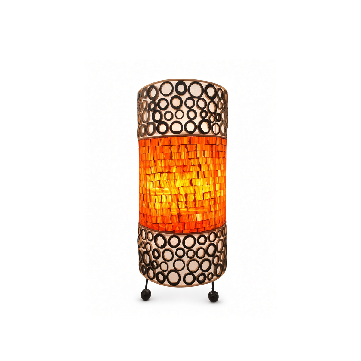 Elegante Hohe Mosaiklampen – In Gold, Rot und Weiß erhältlich, 3 Größenoptionen