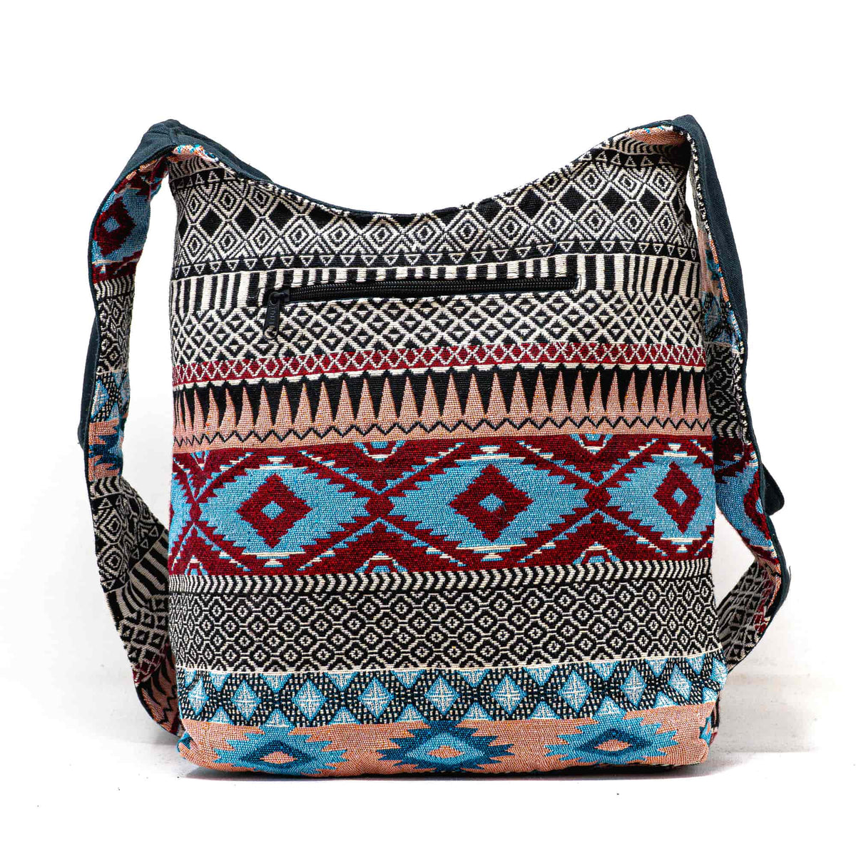 Aga’s Own Boho Umhängetasche - Festival Crossbody Handtasche für Damen, Ethnisch Baumwollschultertasche | Perfekt für Strandausflüge