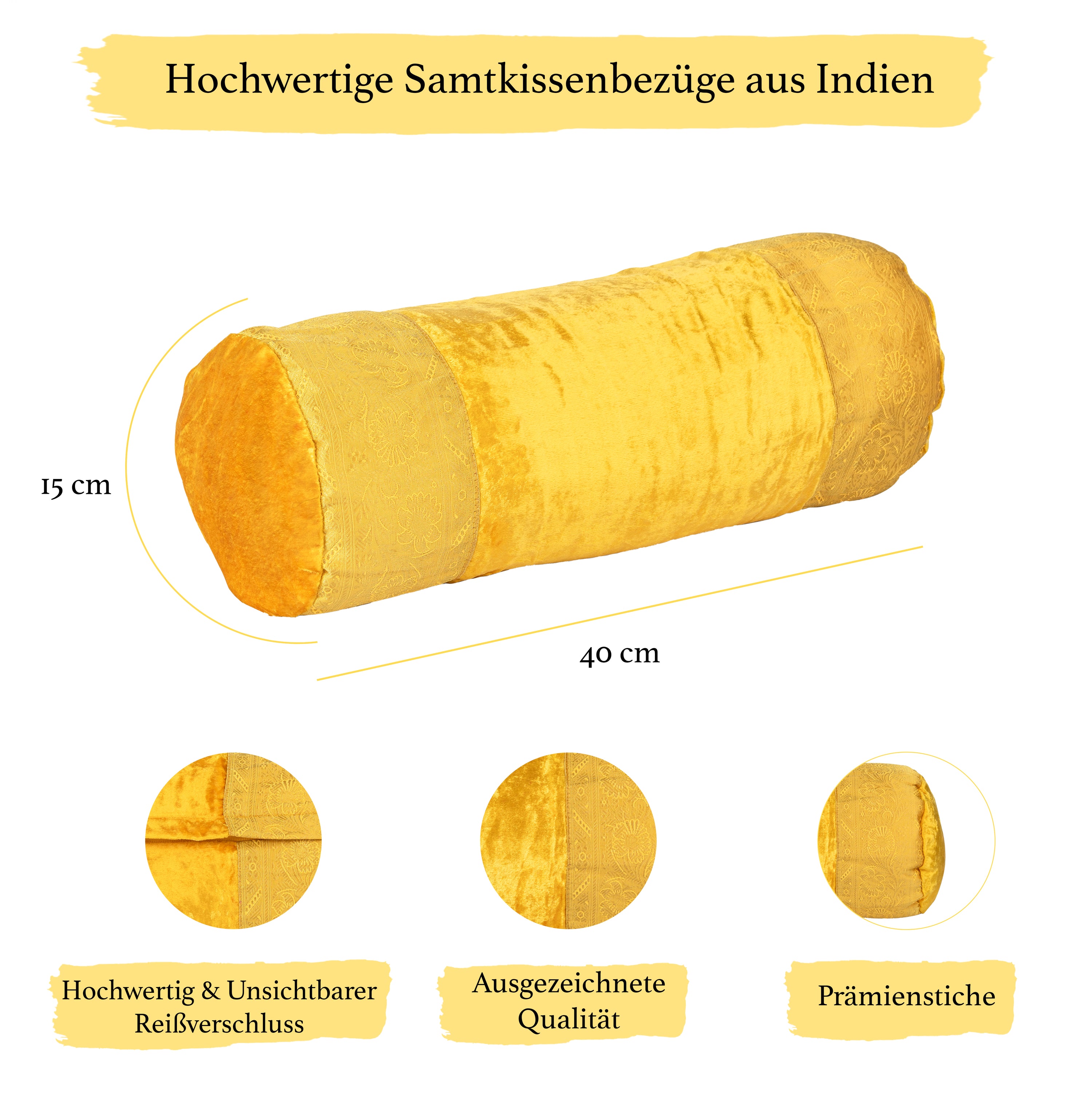Samt- und Brokat Kissenbezug