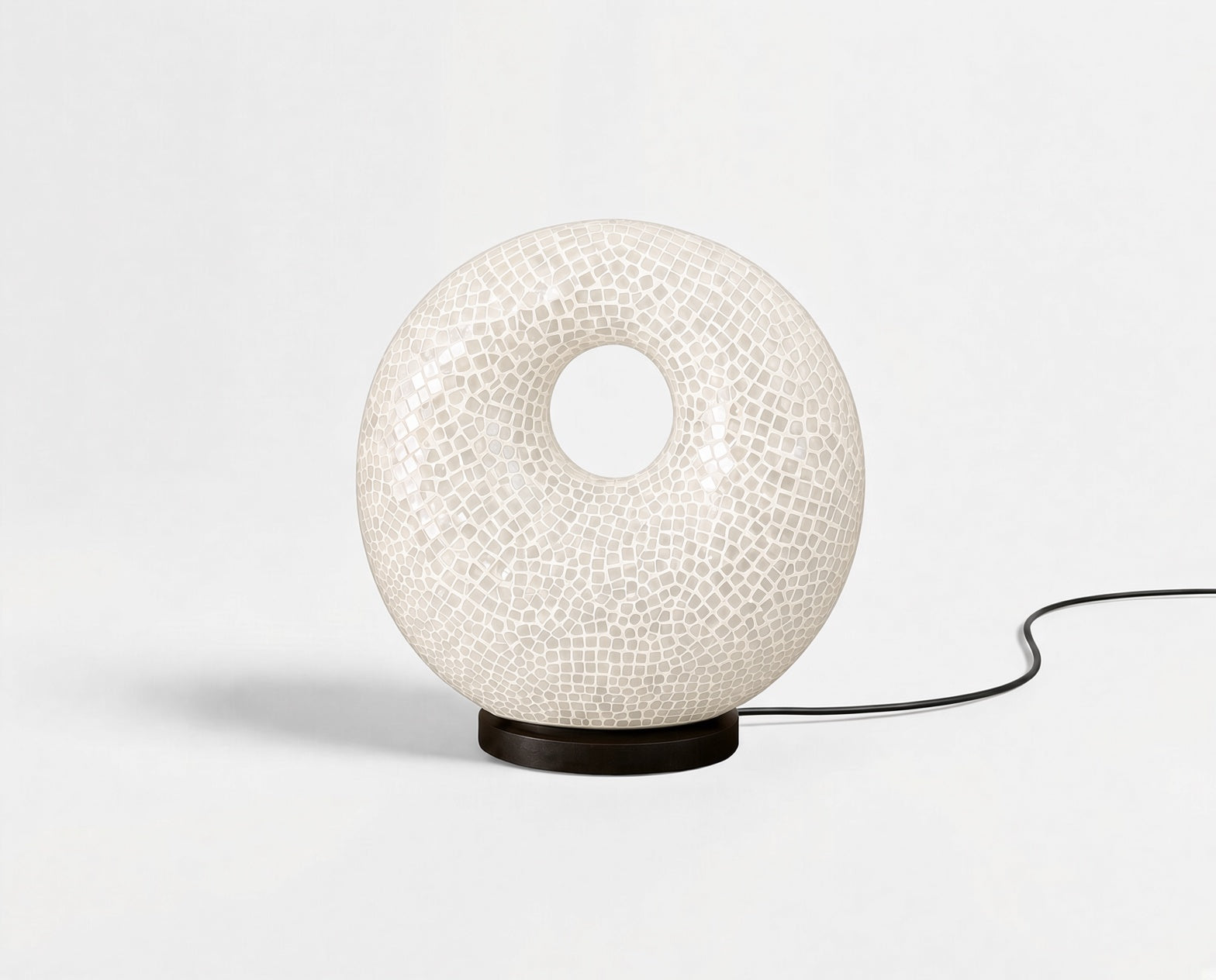 Mosaiklampe in Donut-Form