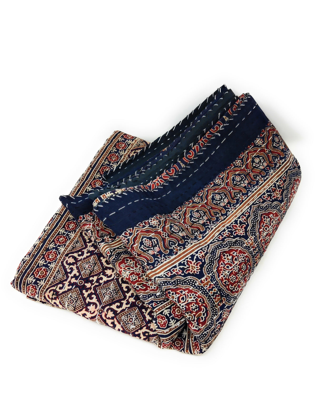 Cotton Rali Decke - Luxuriöse Handgedruckte Boho Tagesdecke 220x250 cm aus 100% Baumwolle – Perfekt als Kühldecke Bett, Sofaüberwurf, Couchdecke, Bettüberwurf und Wohn- & Kuscheldecke – Leichte Sommerdecke in 6 Farben