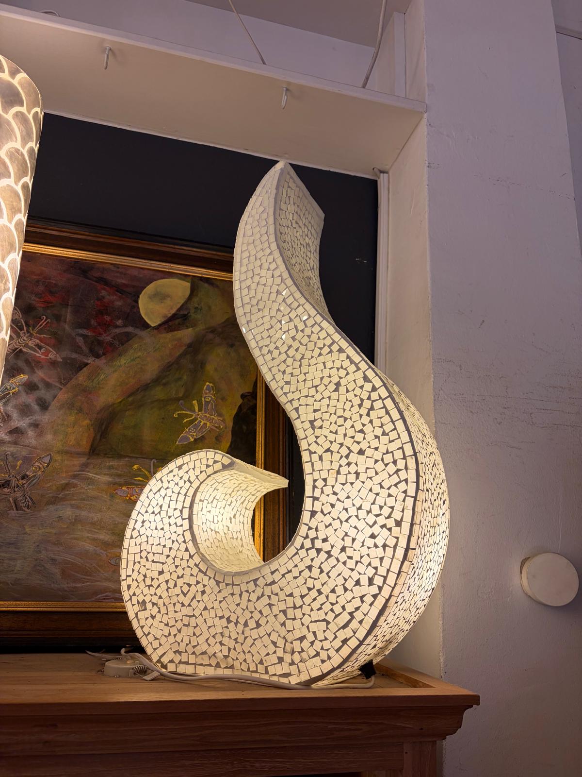 Mosaik-Stehlampe | Flammen-Form | 40 x 60 cm