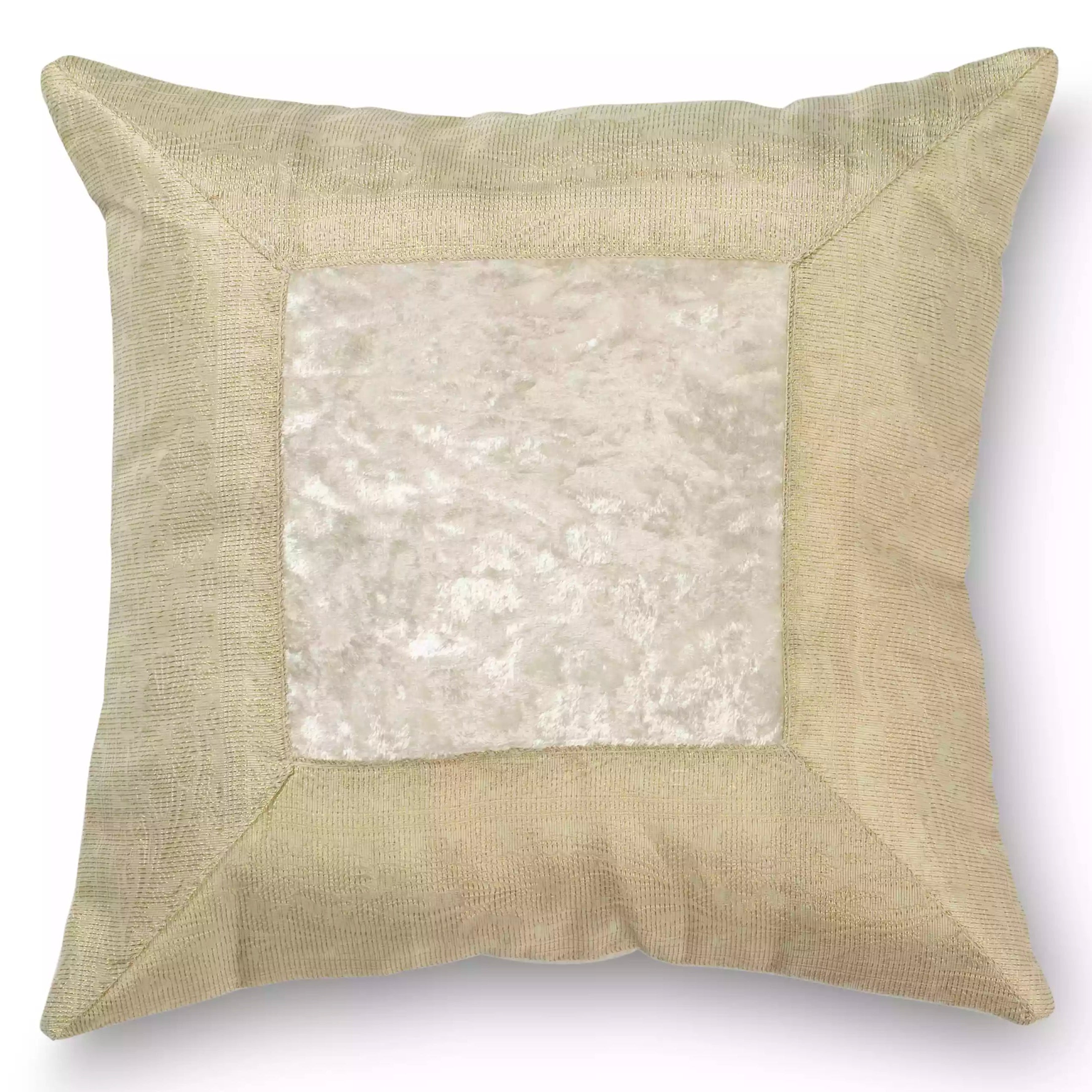 Ethnic boho cushion cover 40x40 cm Green cotton linen oriental patchwork decorative throw pillow