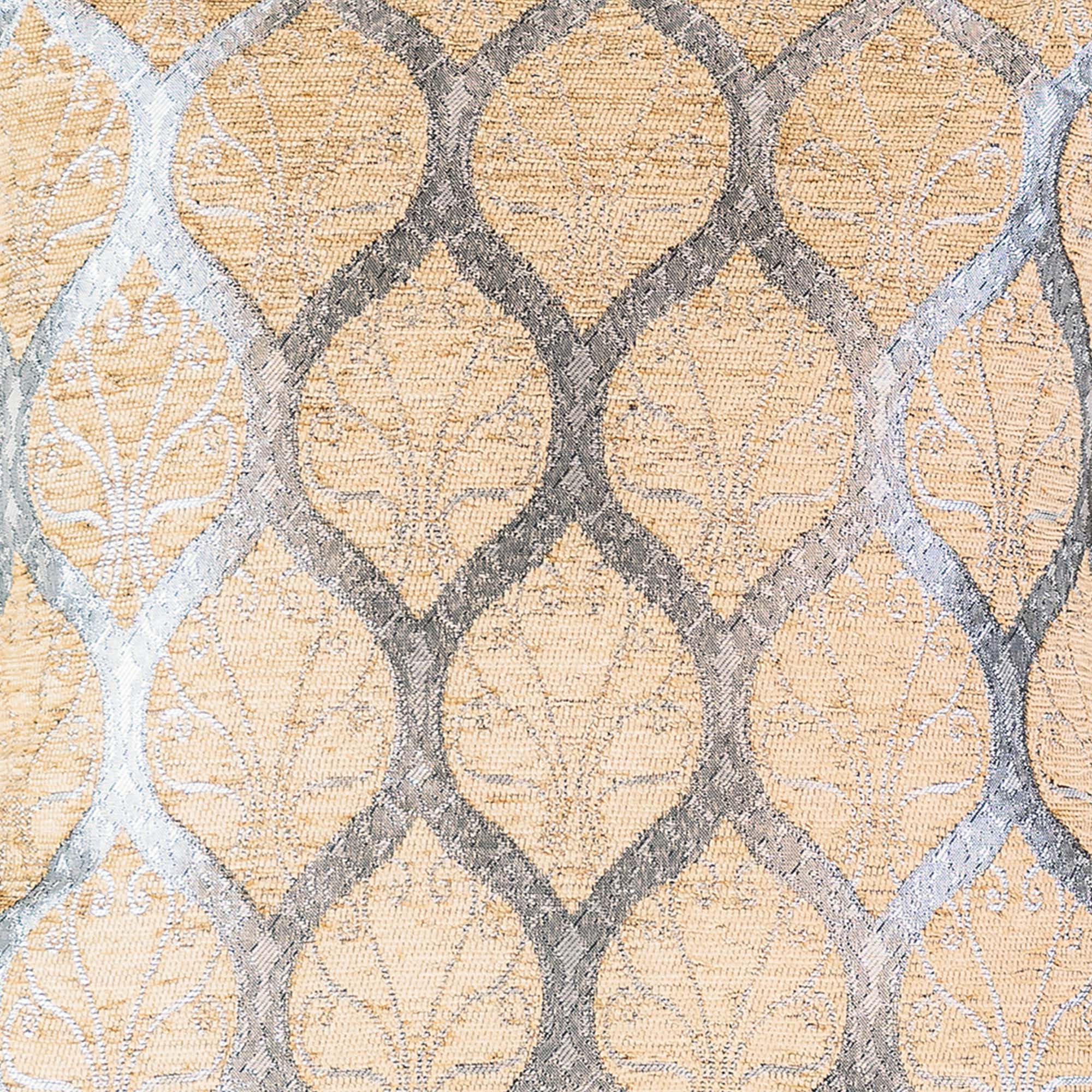 Scroll-Gitter Kissenbezug – 40 × 40 cm