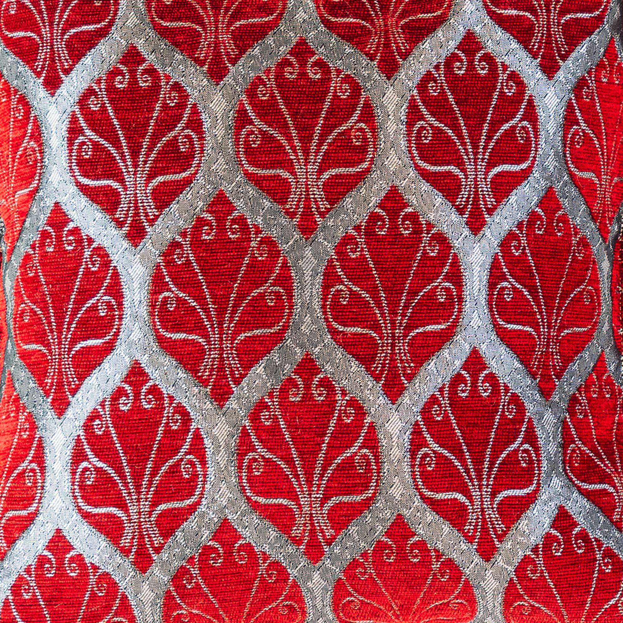 Scroll-Gitter Kissenbezug – 40 × 40 cm