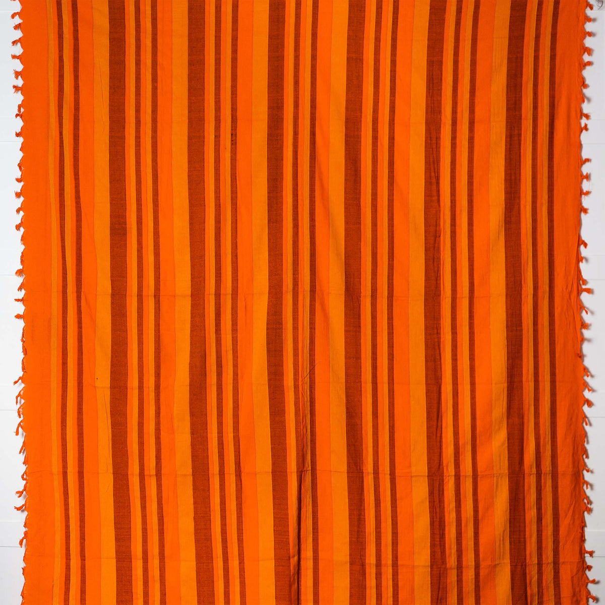 Tagesdecke/gestreifter Sofaüberwurf in verschiedene Farben 250 x 220cm handgewebt aus 100% Baumwolle – XXL-Größe mit Fransen