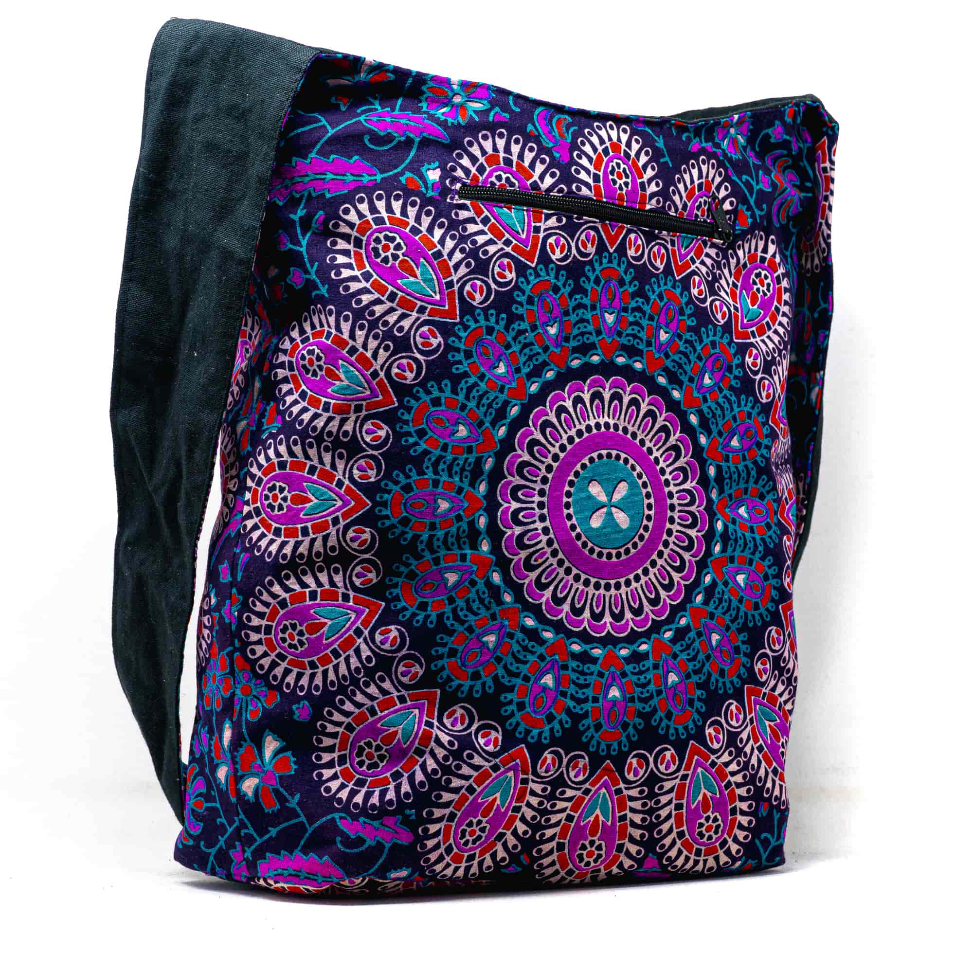 Aga’s Own Mandala Boho Umhängetasche - Festival Crossbody Handtasche für Damen, Ethnisch Baumwollschultertasche | Perfekt für Strandausflüge