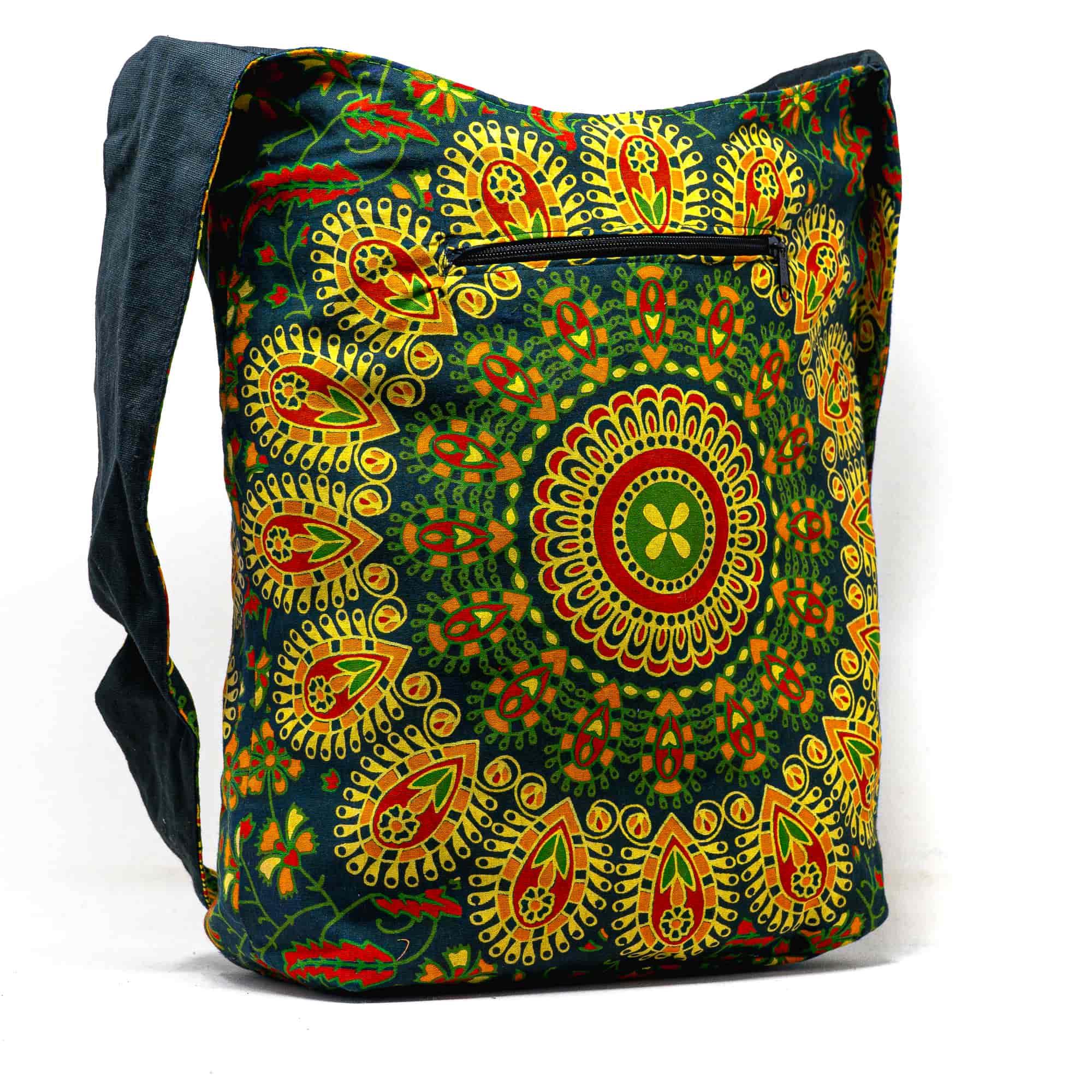 Aga’s Own Mandala Boho Umhängetasche - Festival Crossbody Handtasche für Damen, Ethnisch Baumwollschultertasche | Perfekt für Strandausflüge