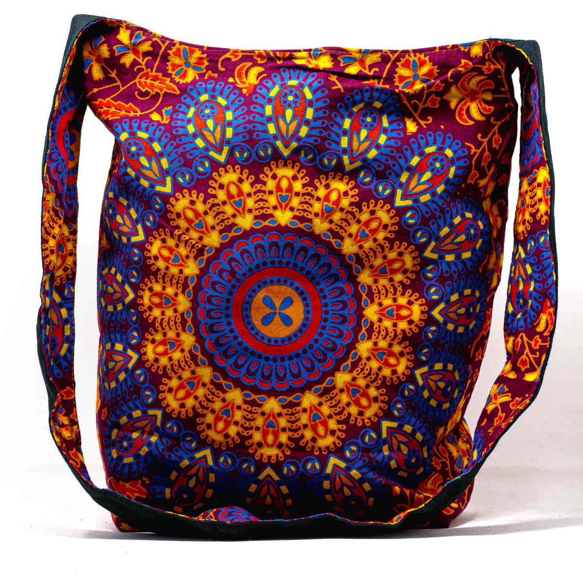 Aga’s Own Mandala Boho Umhängetasche - Festival Crossbody Handtasche für Damen, Ethnisch Baumwollschultertasche | Perfekt für Strandausflüge