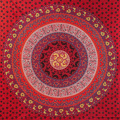 Wanddekoration aus 100% Baumwolle ca. 205 x 235 cm, Wandtuch für Zuhause, Strandtuch / großes Tapestry, Wandteppich Mandala