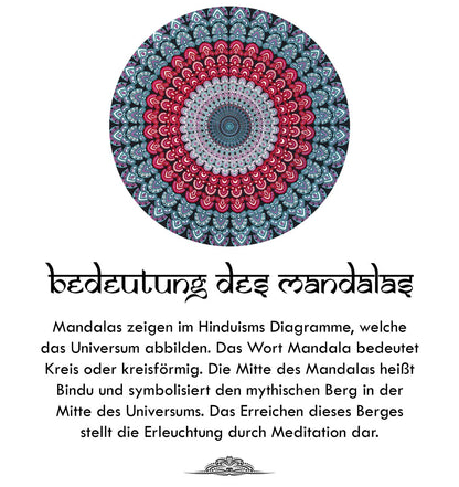 Wanddekoration aus 100% Baumwolle ca. 205 x 235 cm, Wandtuch für Zuhause, Strandtuch / großes Tapestry, Wandteppich Mandala