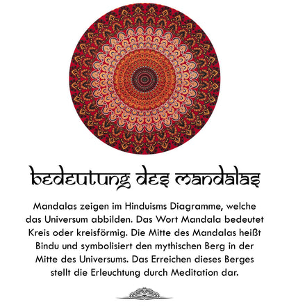 Wanddekoration aus 100% Baumwolle ca. 205 x 235 cm, Wandtuch für Zuhause, Strandtuch / großes Tapestry, Wandteppich Mandala