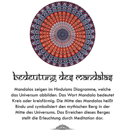 Wanddekoration aus 100% Baumwolle ca. 205 x 235 cm, Wandtuch für Zuhause, Strandtuch / großes Tapestry, Wandteppich Mandala