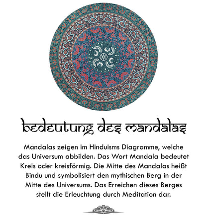 Wanddekoration aus 100% Baumwolle ca. 205 x 235 cm, Wandtuch für Zuhause, Strandtuch / großes Tapestry, Wandteppich Mandala