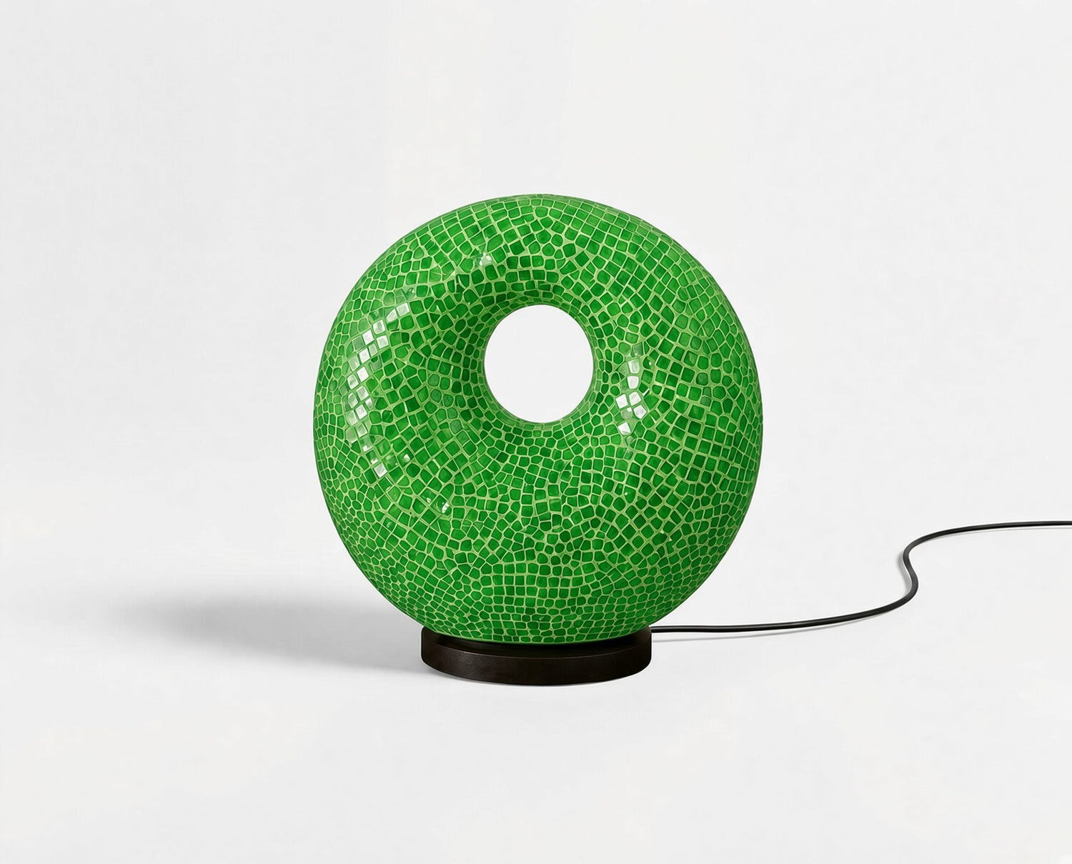Mosaiklampe in Donut-Form
