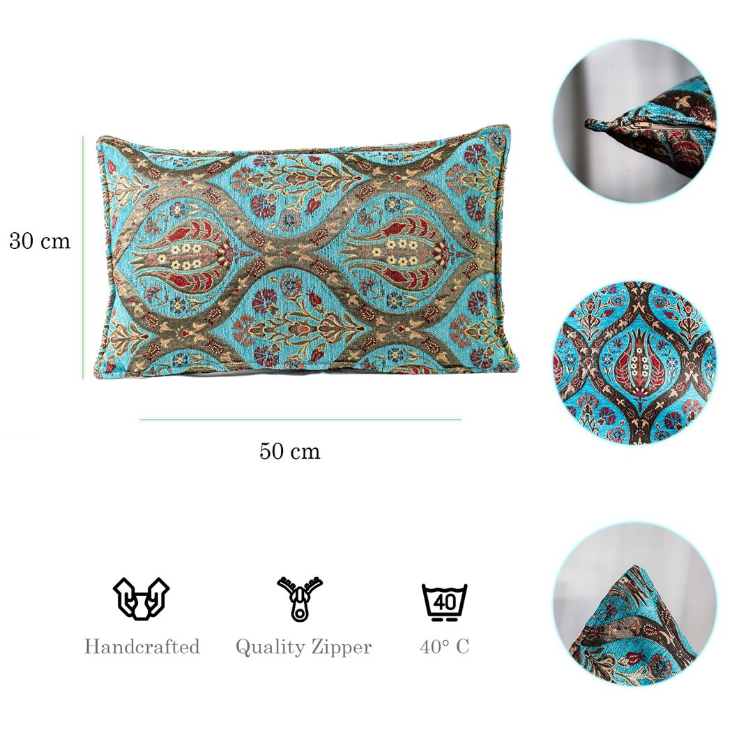 Kissenbezüge mit Paisley Muster – Türkis | Aga&
