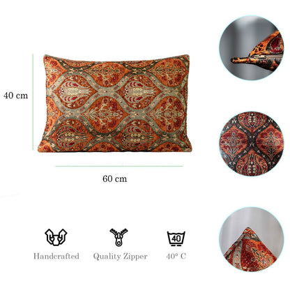 Kissenbezüge mit Paisley Muster – Rost | Aga&