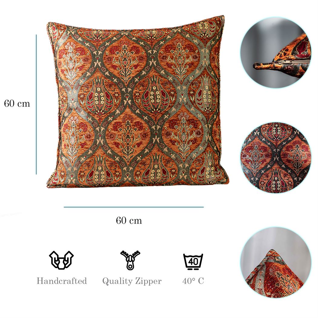 Kissenbezüge mit Paisley Muster – Rost | Aga&
