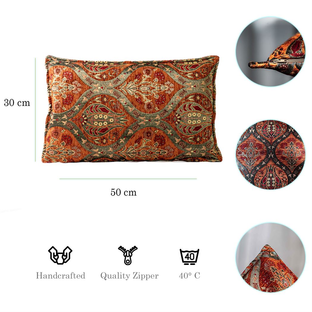 Kissenbezüge mit Paisley Muster – Rost | Aga&