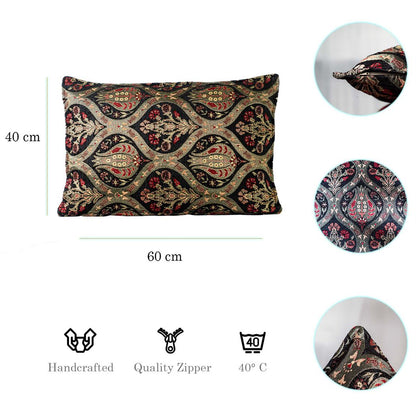 Kissenbezüge mit Paisley Muster – Schwarz | Aga&