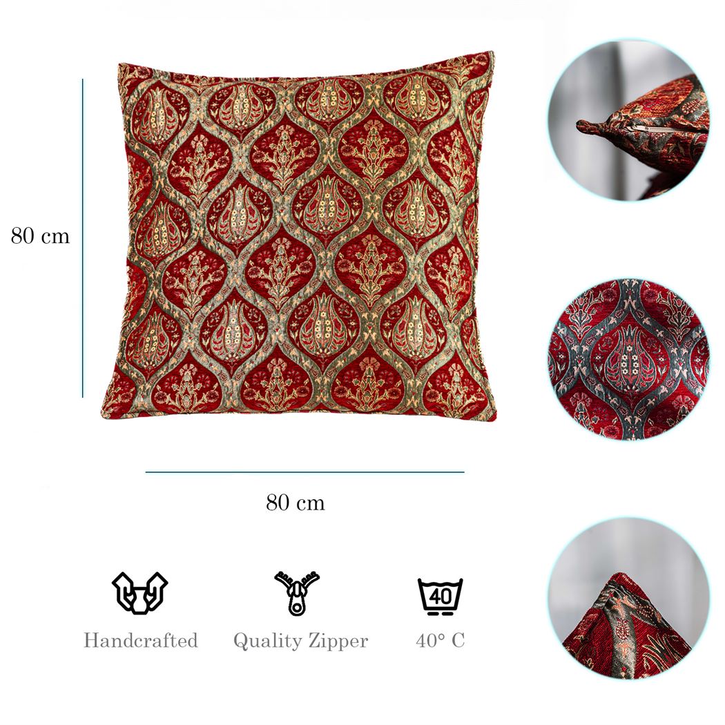 Kissenbezüge mit Paisley Muster – Rot | Aga&