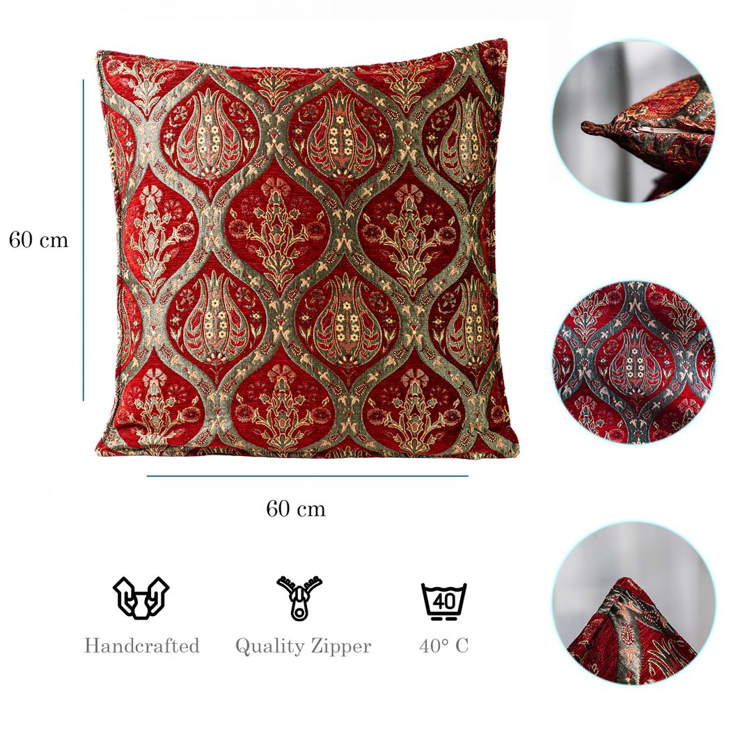 Kissenbezüge mit Paisley Muster – Rot | Aga&