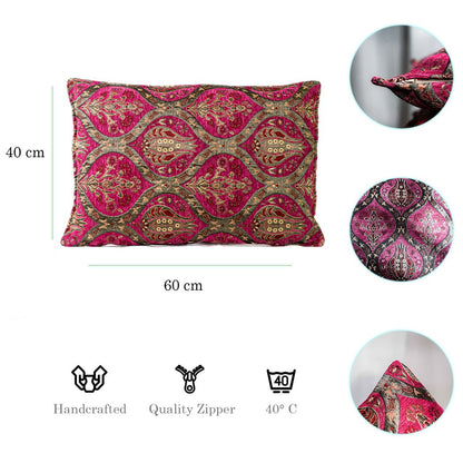 Kissenbezüge mit Paisley Muster – Pink | Aga&