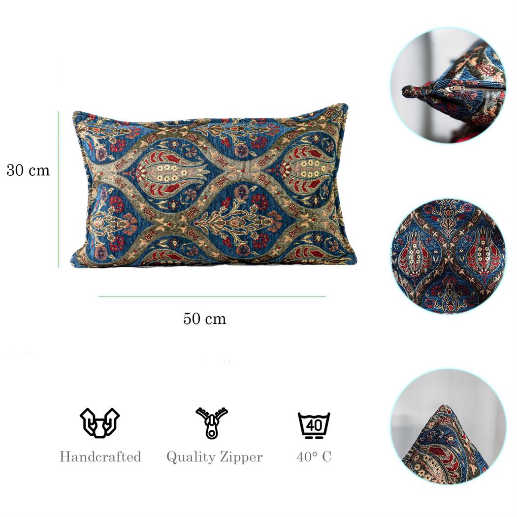 Kissenbezüge mit Paisley Muster – Dunkelblau | Aga&