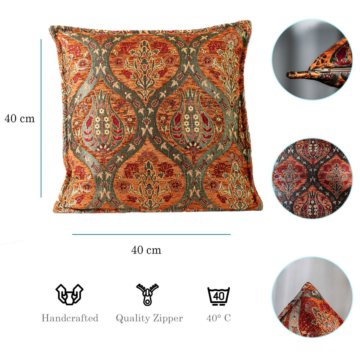 Kissenbezüge mit Paisley Muster – Rost | Aga&