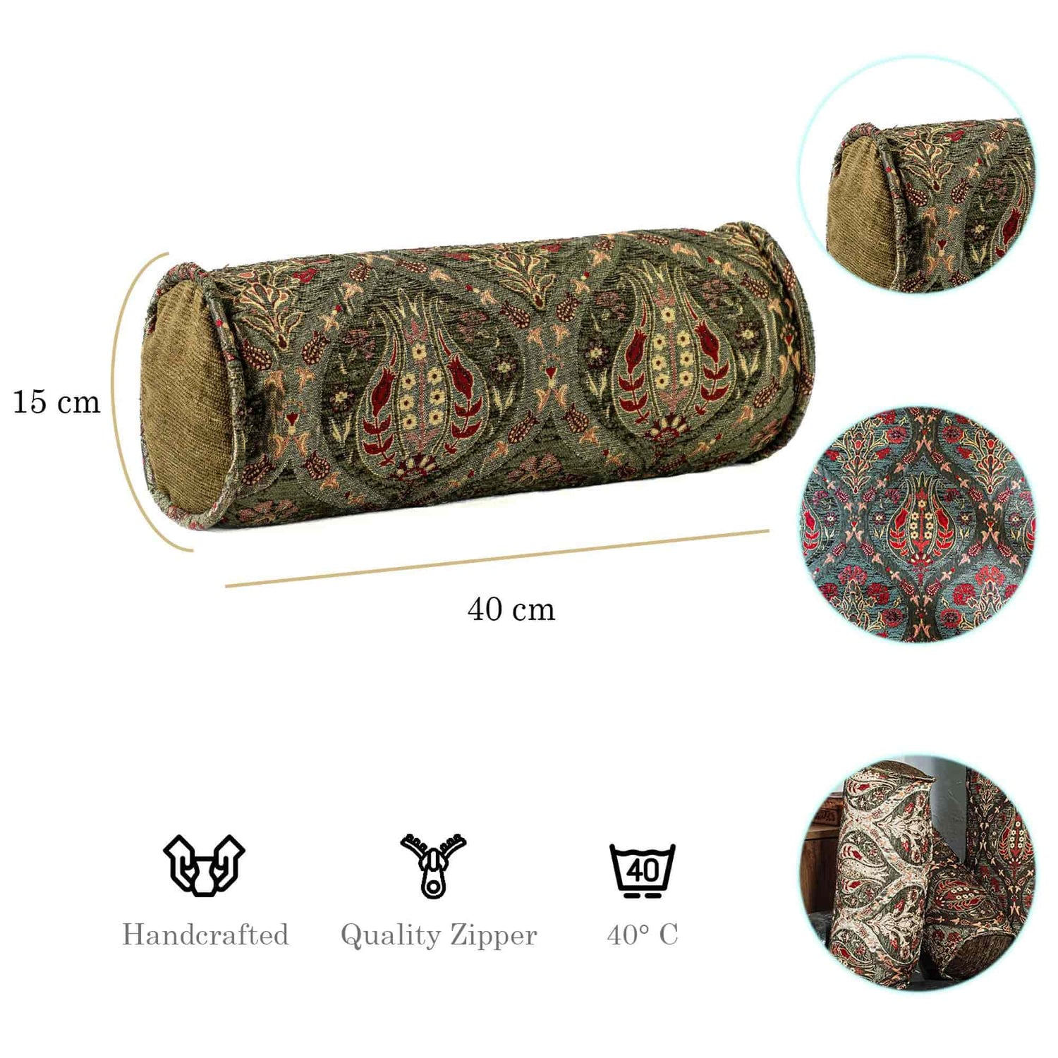 Kissenbezüge mit Paisley Muster – Grün | Aga&