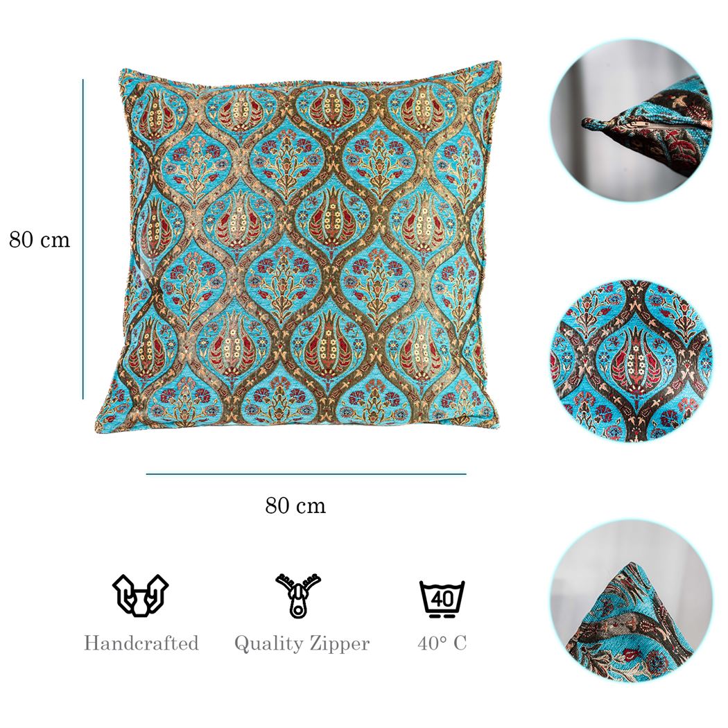Kissenbezüge mit Paisley Muster – Türkis | Aga&