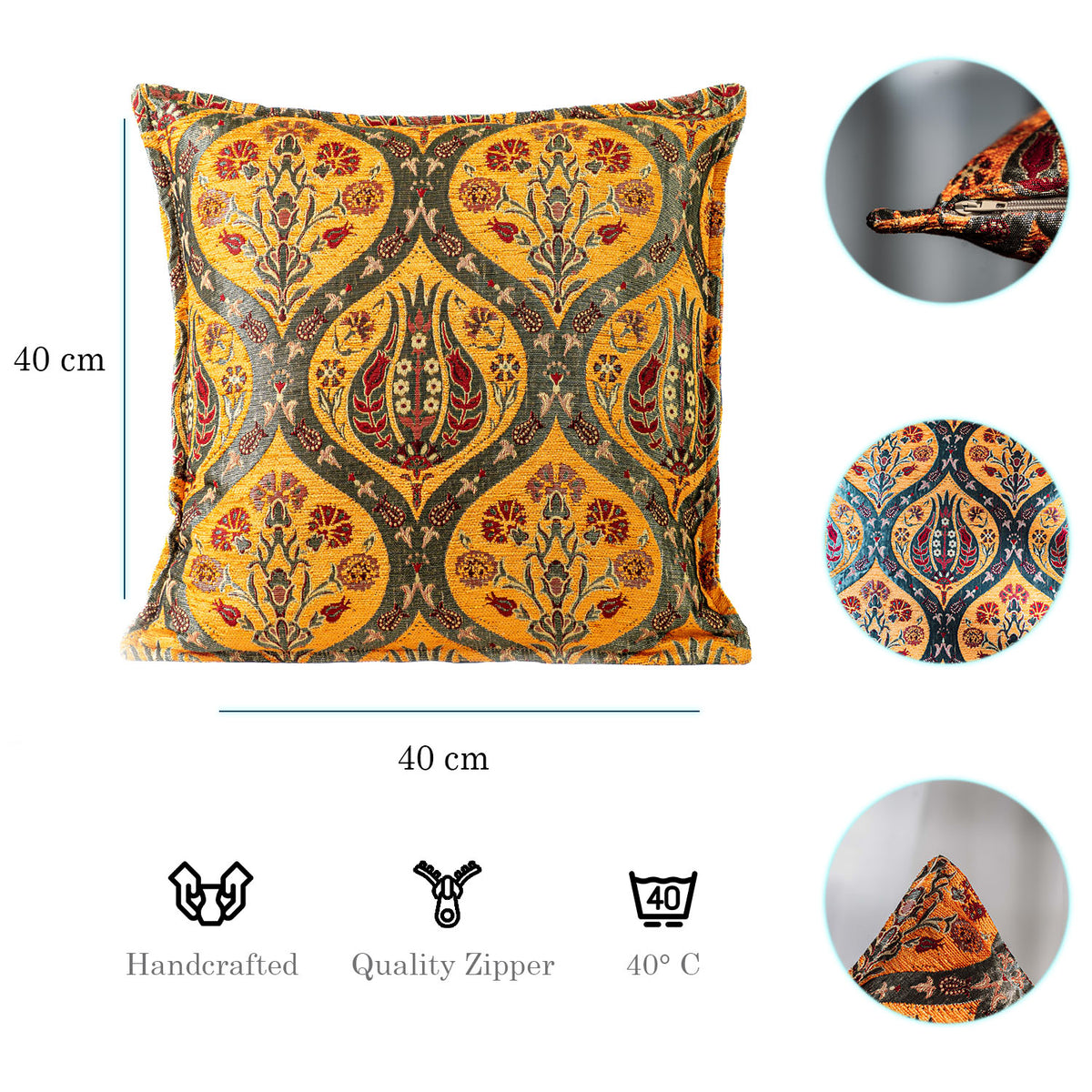 Kissenbezüge mit Paisley Muster - Orange | Aga&