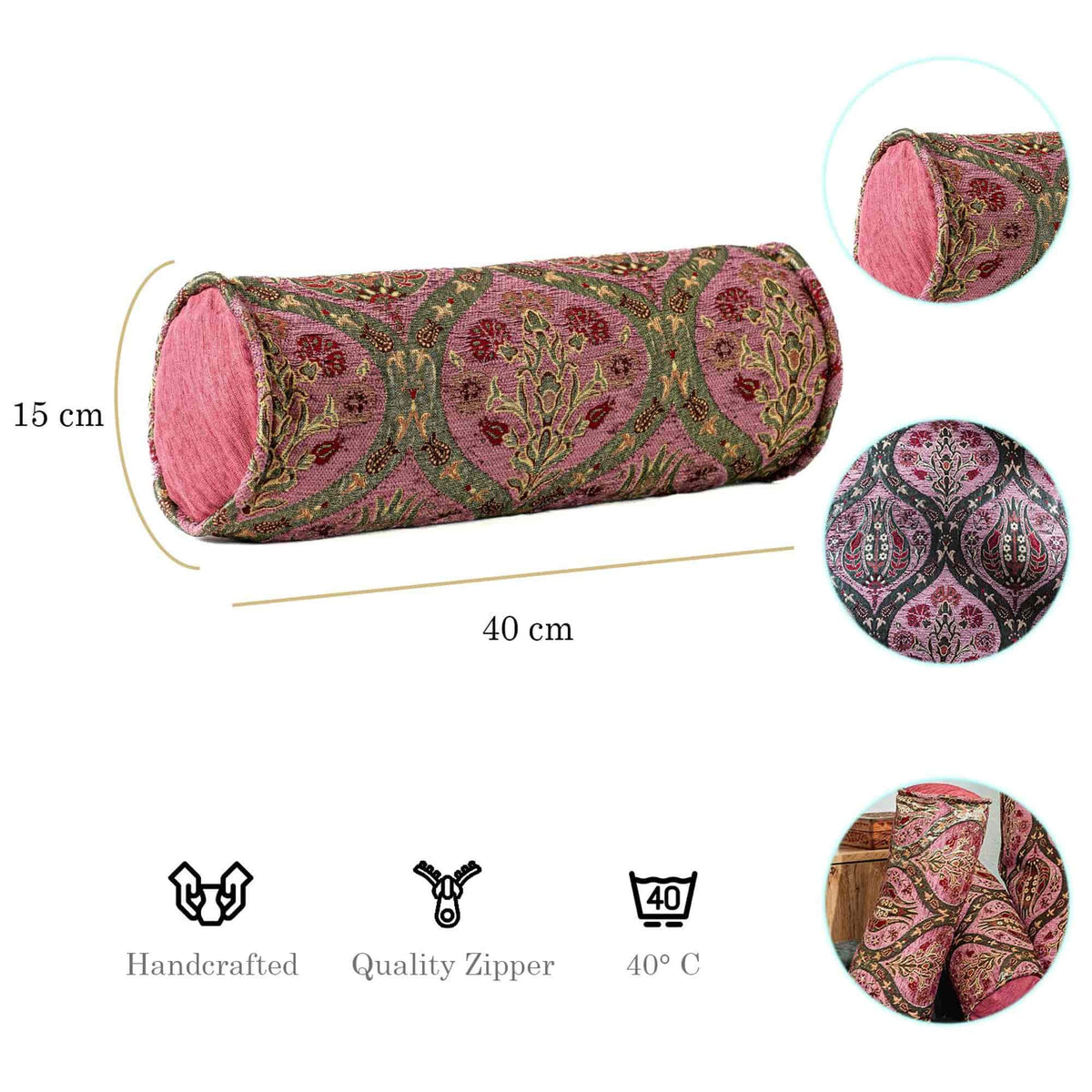 Kissenbezüge mit Paisley Muster – Rosa | Aga&