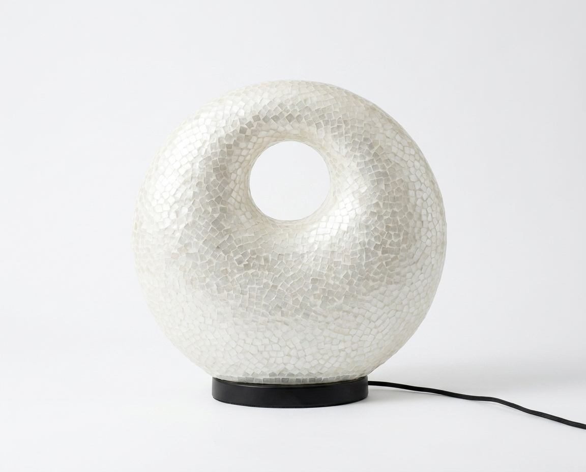 Mosaiklampe in Donut-Form