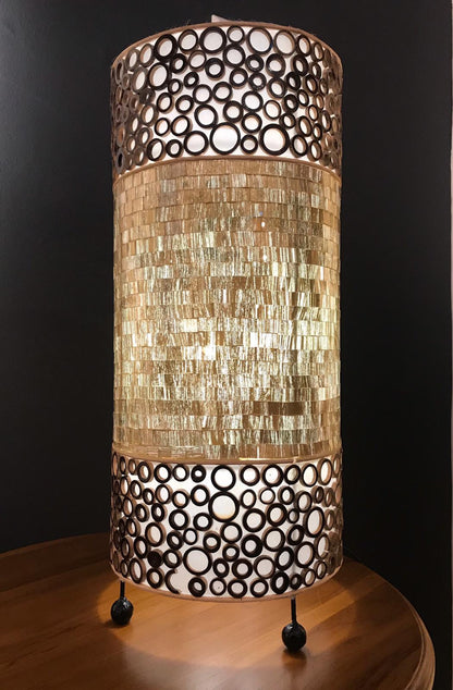 Elegante Hohe Mosaiklampen – In Gold, Rot und Weiß erhältlich, 3 Größenoptionen