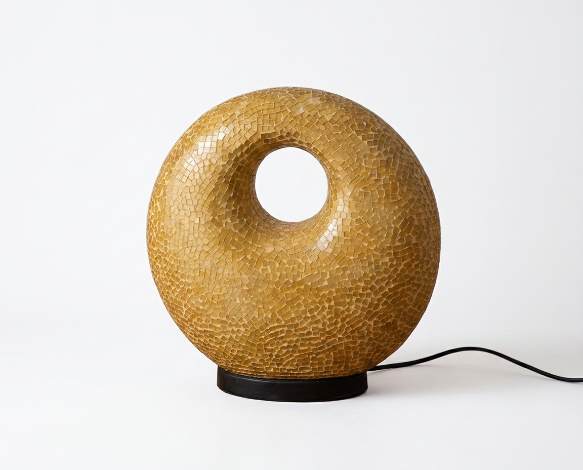 Mosaiklampe in Donut-Form