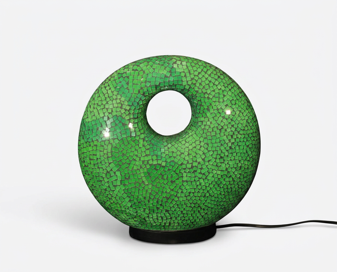 Mosaiklampe in Donut-Form