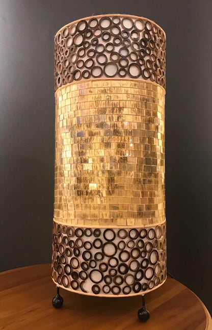 Elegante Hohe Mosaiklampen – In Gold, Rot und Weiß erhältlich, 3 Größenoptionen