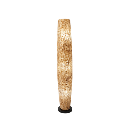 Capiz-Turmlampe | Goldmosaik