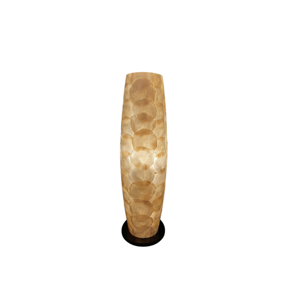 Capiz-Turmlampe | Apollo-Muster aus Vollmuschel