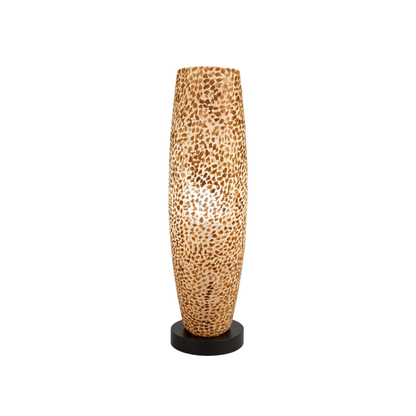 Capiz-Turmlampe | Goldmosaik