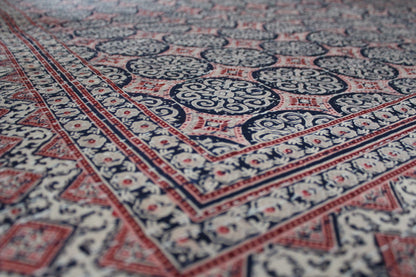 Cotton Rali Decke - Luxuriöse Handgedruckte Boho Tagesdecke 220x250 cm aus 100% Baumwolle – Perfekt als Kühldecke Bett, Sofaüberwurf, Couchdecke, Bettüberwurf und Wohn- &amp; Kuscheldecke – Leichte Sommerdecke in 6 Farben