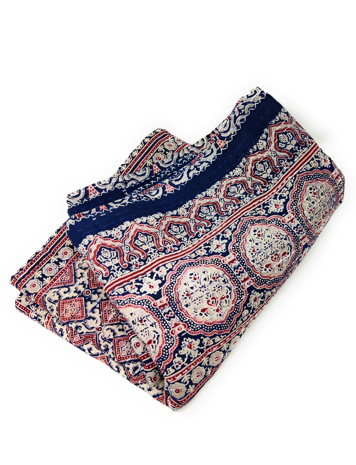 Cotton Rali Decke - Luxuriöse Handgedruckte Boho Tagesdecke 220x250 cm aus 100% Baumwolle – Perfekt als Kühldecke Bett, Sofaüberwurf, Couchdecke, Bettüberwurf und Wohn- &amp; Kuscheldecke – Leichte Sommerdecke in 6 Farben