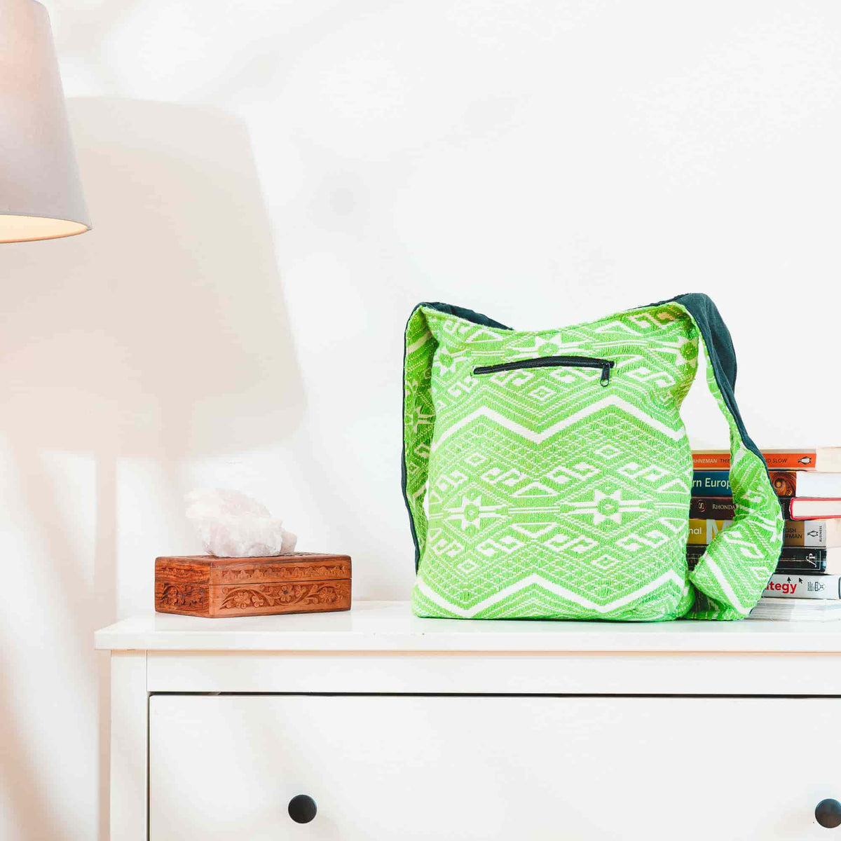 Aga’s Own Boho Umhängetasche - Festival Crossbody Handtasche für Damen, Ethnisch Baumwollschultertasche | Perfekt für Strandausflüge