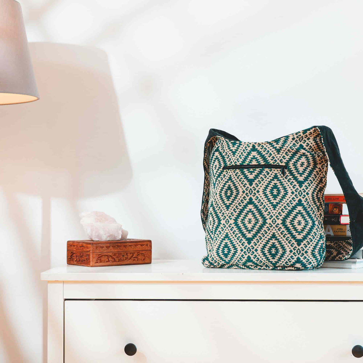 Aga’s Own Boho Umhängetasche - Festival Crossbody Handtasche für Damen, Ethnisch Baumwollschultertasche | Perfekt für Strandausflüge