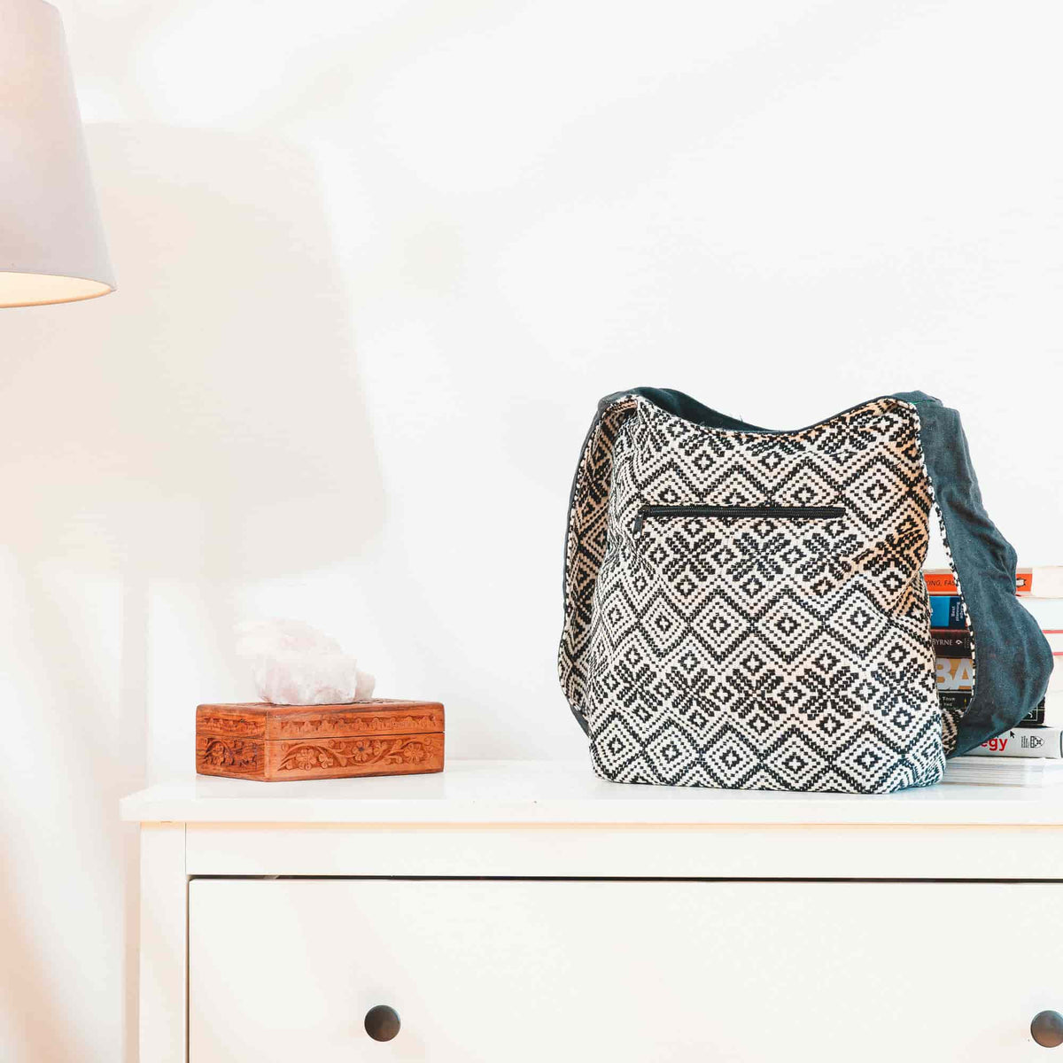 Aga’s Own Boho Umhängetasche - Festival Crossbody Handtasche für Damen, Ethnisch Baumwollschultertasche | Perfekt für Strandausflüge