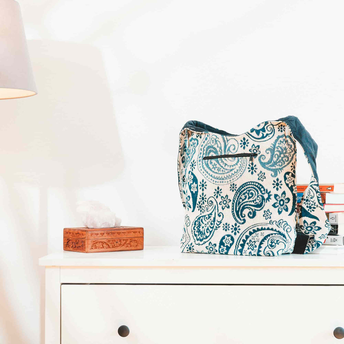 Aga’s Own Boho Umhängetasche - Festival Crossbody Handtasche für Damen, Ethnisch Baumwollschultertasche | Perfekt für Strandausflüge