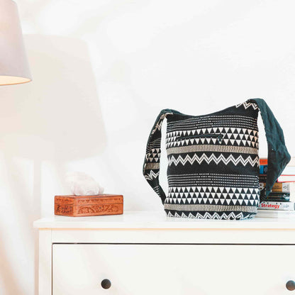 Aga’s Own Boho Umhängetasche - Festival Crossbody Handtasche für Damen, Ethnisch Baumwollschultertasche | Perfekt für Strandausflüge